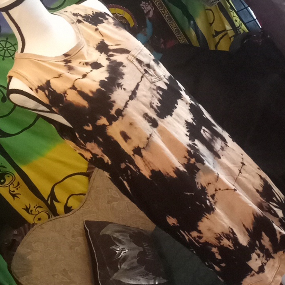 Grunge Goth bleach dyed Dress